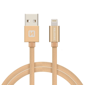 Swissten Lightning naar USB Kabel 1.2M Goud