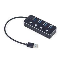 GEMBIRD USB-hub UHB-U3P4P-01 Zwart