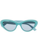 Gucci Eyewear lunettes de soleil à monture papillon - Bleu - thumbnail