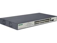 Digitus DN-95343 netwerk-switch Unmanaged Fast Ethernet (10/100) Power over Ethernet (PoE) 1U Zwart, Zilver