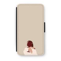 I drink wine: iPhone X Flip Hoesje - thumbnail