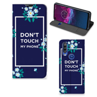 Motorola One Action Design Case Flowers Blue DTMP
