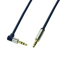 LogiLink Audio-aansluitkabel 3,5 stereo hoek, 1,50 m, donkerblauw