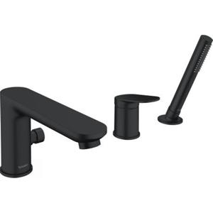 Duravit Wave Badmengkraan - 3-gats - 2 functies - voorsprong 20cm - zwart mat wa5260000046