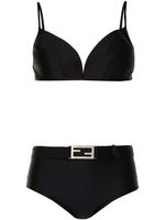 Fendi Pre-Owned bikini à plaque FF - Noir