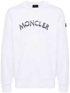 Moncler sweat en coton à logo imprimé - Blanc