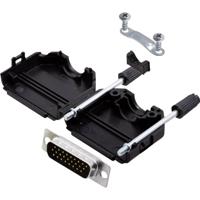 encitech DPPK15-BK-HDP26-K 6355-0011-02 D-sub male connectorset 180 ° Aantal polen: 26 Soldeerkelk 1 set(s)