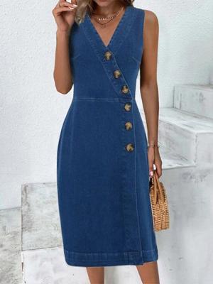 Denim Casual Loose Dress With No