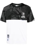 AAPE BY *A BATHING APE® t-shirt en coton à motif camouflage - Blanc - thumbnail