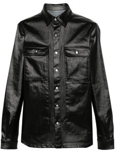 Rick Owens coated denim shirt jacket - Noir