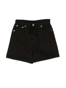 MM6 Maison Margiela Kids short droit à taille à lien de resserrage - Noir