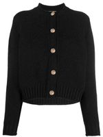 Barrie cardigan en cachemire à boutonnière - Noir