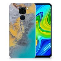 Xiaomi Redmi Note9 TPU Siliconen Hoesje Marble Blue Gold