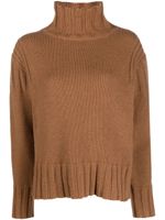 Jil Sander pull en cachemire à col roulé - Marron