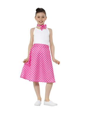 Kids 50s Polka Dot Rok