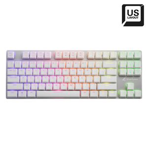 Sharkoon PureWriter TKL RGB Blue toetsenbord Gamen USB QWERTY Amerikaans Engels Wit