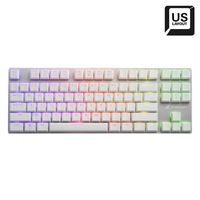 Sharkoon PureWriter TKL RGB Red toetsenbord Gamen USB QWERTY Amerikaans Engels Wit - thumbnail