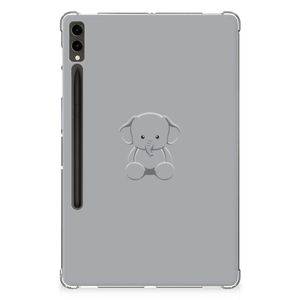 Samsung Galaxy Tab S9 Plus Tablet Back Cover Grijs Baby Olifant