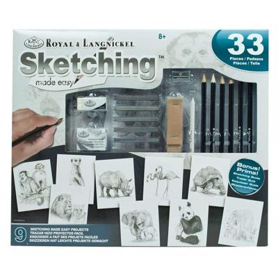 Tekenset Royal & Langnickel SKETCHING MADE EASY 33 Onderdelen Tekenset Royal & Langnickel SKETCHING MADE EASY 33 Onderdelen