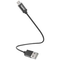 Hama USB-laadkabel USB 2.0 USB-A stekker, USB-micro-B stekker 0.20 m Zwart 00201583 - thumbnail