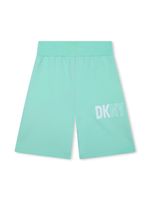 Dkny Kids short en coton à logo imprimé - Vert - thumbnail