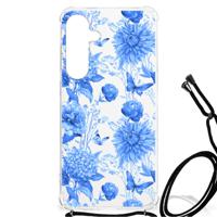 Case voor Samsung Galaxy S24 Plus Flowers Blue - thumbnail