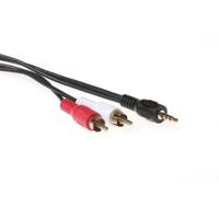 Intronics Verloop kabel 3.5 mm jack male - 2x tulp male - [AK2077]