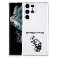 Samsung Galaxy S22 Ultra Anti Shock Case Gun Don't Touch My Phone - thumbnail