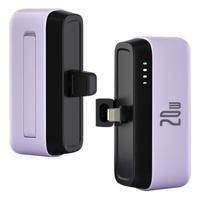 T160 Mini Draagbare Lightning Power Bank - PD 20W, 5000mAh - Paars - thumbnail