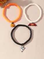 Halloween Pumpkin Ghost Bat Bracelet Three Packs