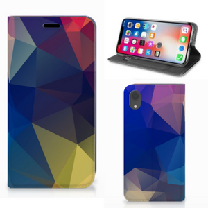 Apple iPhone Xr Stand Case Polygon Dark