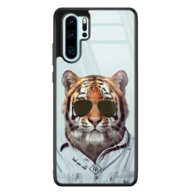 Huawei P30 Pro glazen hardcase - Tijger wild