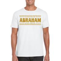 Bellatio Decorations Verkleed shirt voor heren - abraham - wit - glitter - verjaardag/themafeest 2XL  -