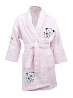 Roze kinderbadjas hondjes-Xl (9-10 jr)