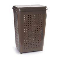 Grote Wasmand Met Deksel Van 50 Liter In Het Taupe - Wasmanden