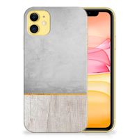 Apple iPhone 11 Bumper Hoesje Wood Concrete