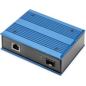 Digitus DN-652104-1 netwerk media converter 1000 Mbit/s Zwart, Blauw