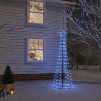 VidaXL Kegelkerstboom 108 LED&apos;s 70x180 cm blauw