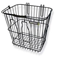 Basil Achter Milkbottle Fietsmand w/Nylon Grip Handvat - Zwart