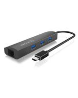 ICY BOX USB-C (USB 3.2 Gen 2) multiport hub 4 poorten Antraciet