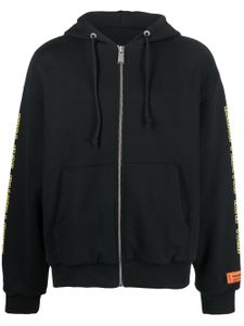 Heron Preston hoodie zippé à logo imprimé - Noir