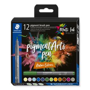 Staedtler pigment brush pen Nature Colour 371 C12-3 Fineliner Gekleurd, Natuur 12 stuk(s)