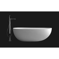 Ideavit Solidsurf Vrijstaand bad 170x88cm ovaal Solid surface wit 278606