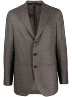 Caruso blazer en laine à simple boutonnage - Gris