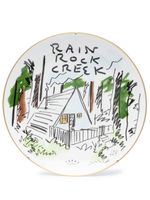 GINORI 1735 assiette Rain Rock Creek en porcelaine - Blanc