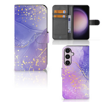 Hoesje voor Samsung Galaxy S24 Plus Watercolor Paars - thumbnail