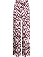 DVF Diane von Furstenberg pantalon évasé à imprimé graphique - Violet