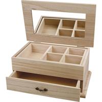 Creotime sieradendoos hout 27 x 17 x 12 cm