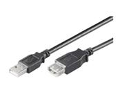 MicroConnect USBAAF5B USB2.0 Extension A-A 5m M-F Zwart Hi-Speed kabel - (USB-kabels)
