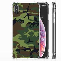 Apple iPhone Xs Max Doorzichtige Silicone Hoesje Army Dark